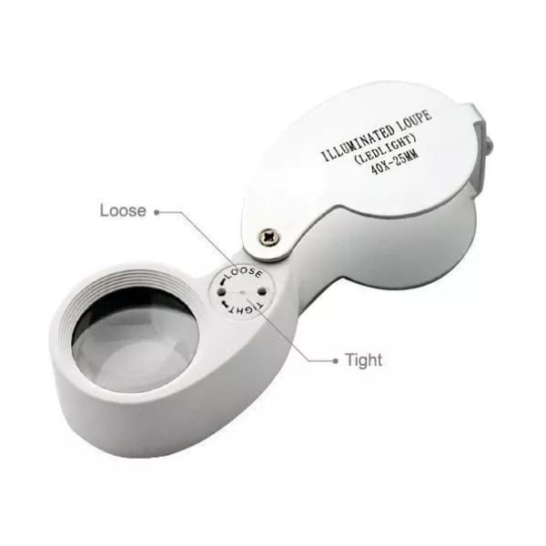 Lupa de bolso ourives com led