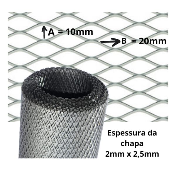 Tela para garimpo calha concentradora 100x40cm