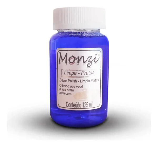 Limpa Prata Monzi 125 Ml Limpeza Grande Original Azul